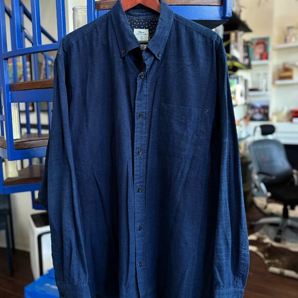 GAP Handmade Khadi Denim Selvedge LS Shirt Indigo – Size XL - Picture 1 of 3